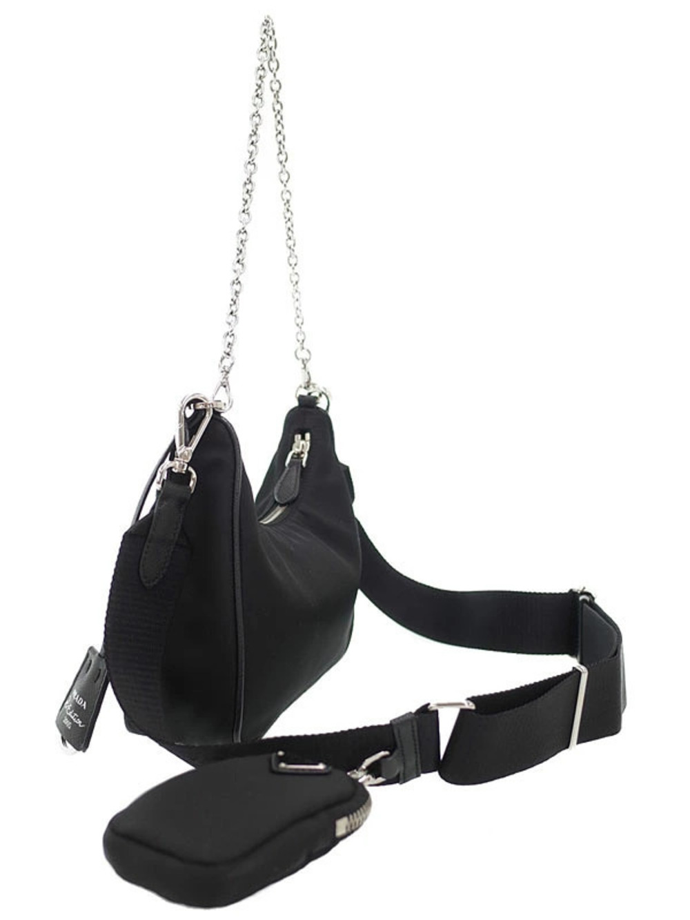 Prada Chain 2005 Shoulder ReNylon Black bag ReEdition